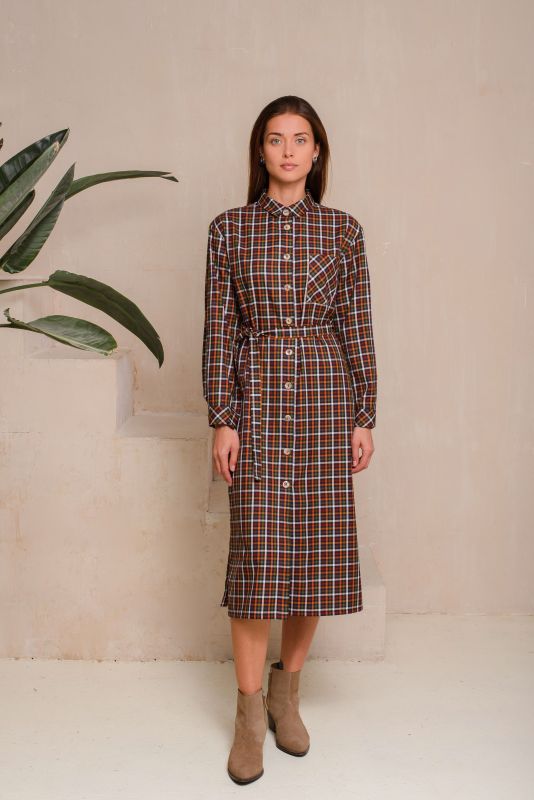 Сукня-сорочка клітчата